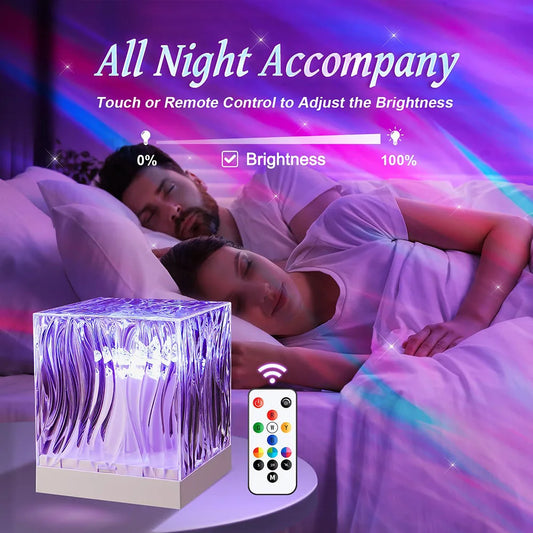 Northern Light & Ocean Projector Lamp – Create a Starry Sky Effect, Vibrant Lighting for Parties, Room Decor, and Unique Gift Ideas.